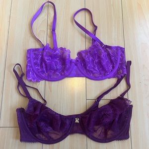 Savage X Fenty Bras | chantilly cascade balconette | not sorry unlined lace